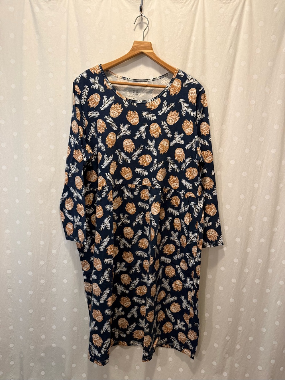 Women’s Copenhagen Navy blue Owl Print Long Sleeve Dress